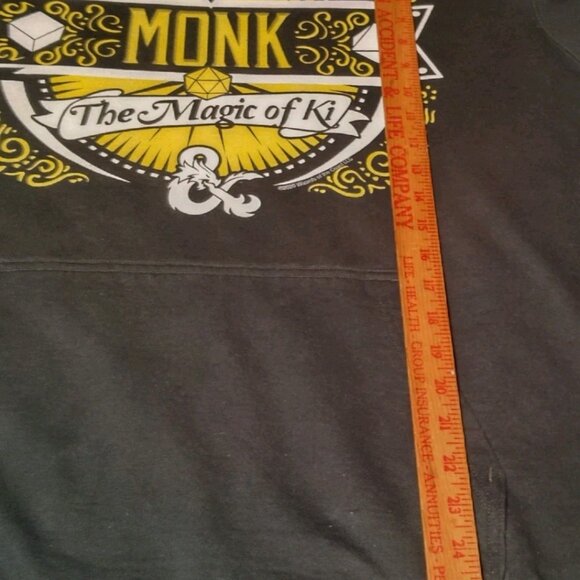 Dungeons And Dragons Monk The Magic Of Ki Sweatshirt Men 2XL Black Hoodie Gamer - Picture 4 of 15